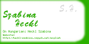 szabina heckl business card